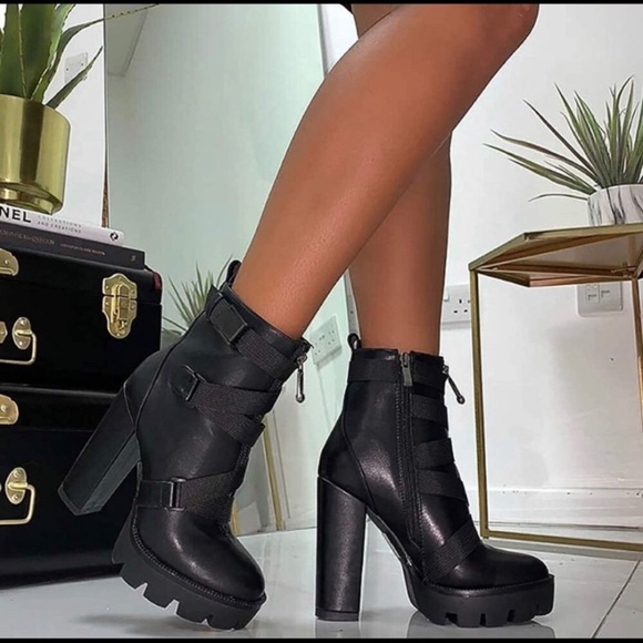 Laced Up High Heel Ankle Boot - Picture 1 of 6